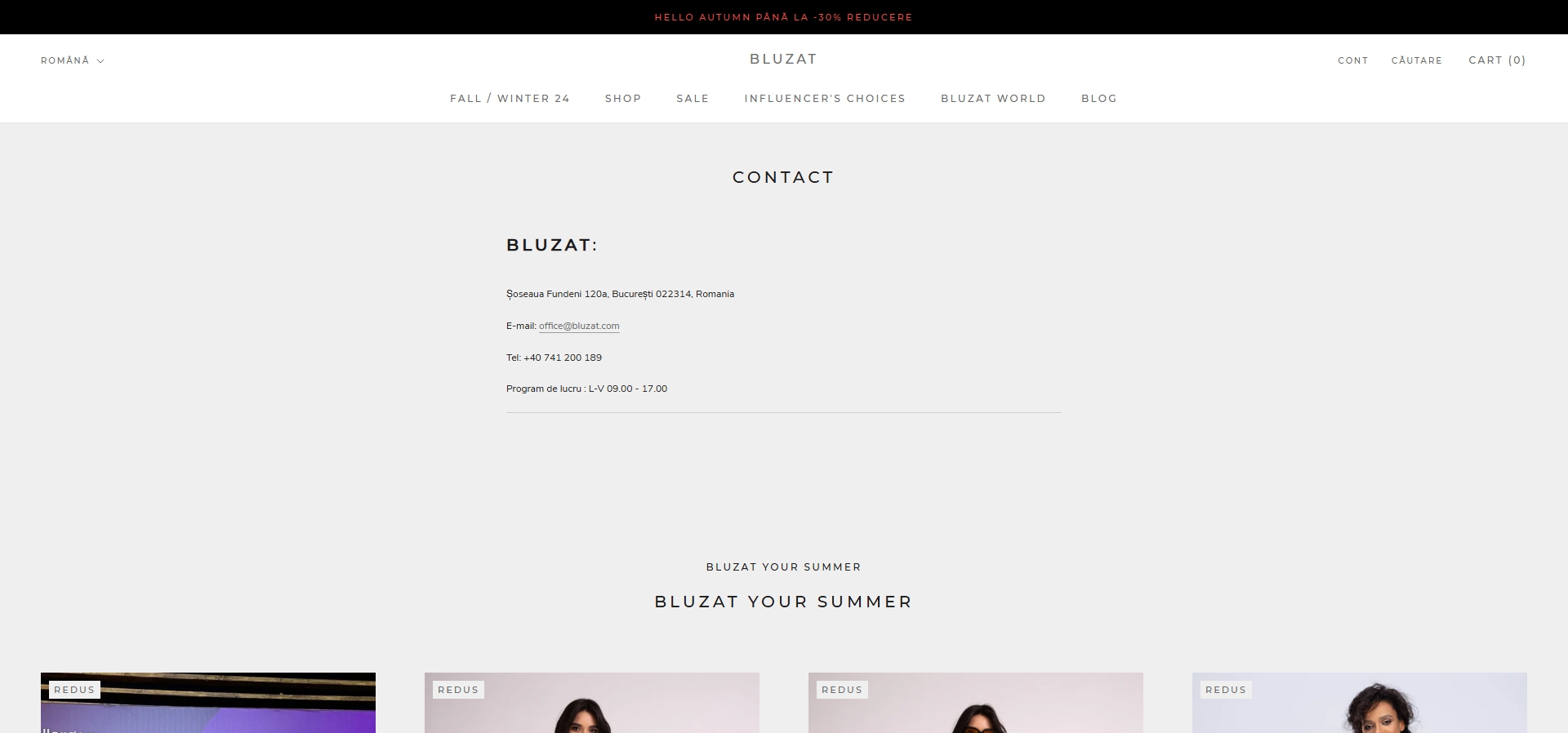 Bluzat Contact, Telefon, Servicii clienti
