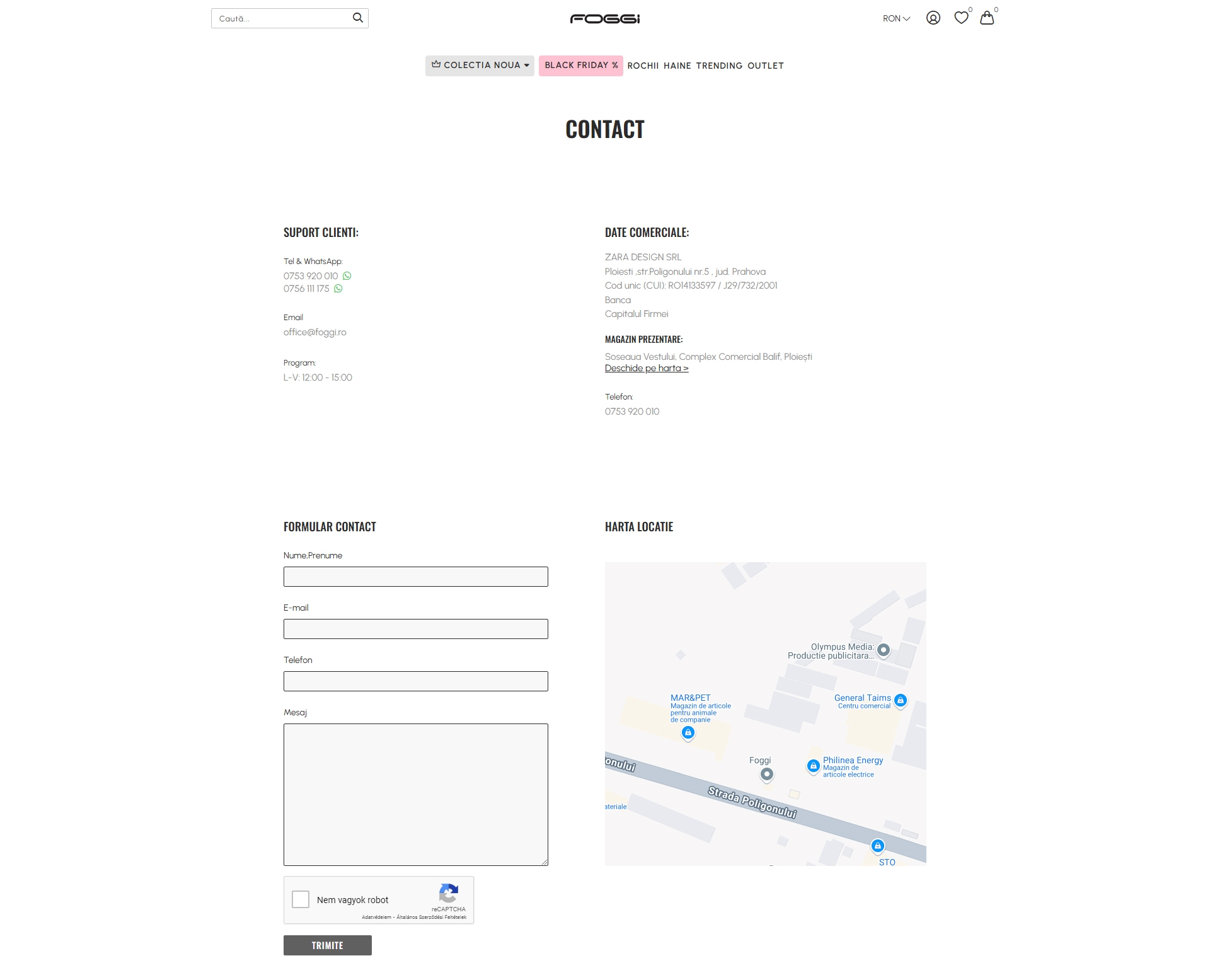 Foggi Contact, Telefon, Servicii clienti