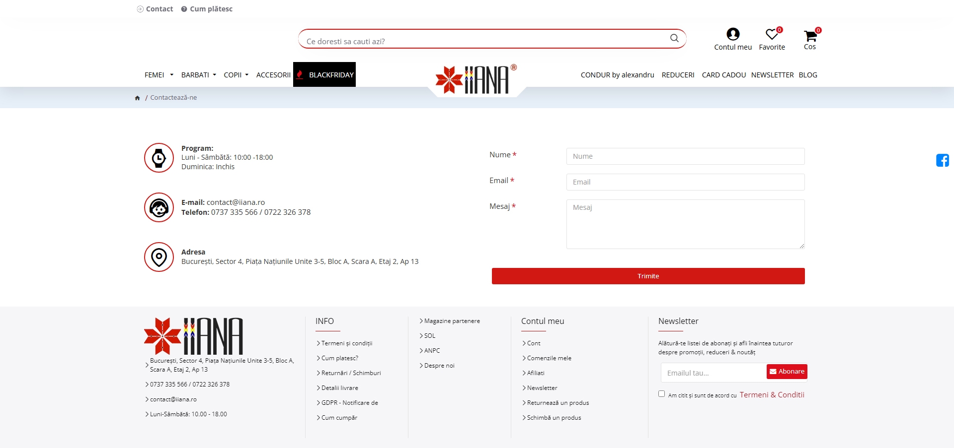 IIANA Contact, Telefon, Servicii clienti