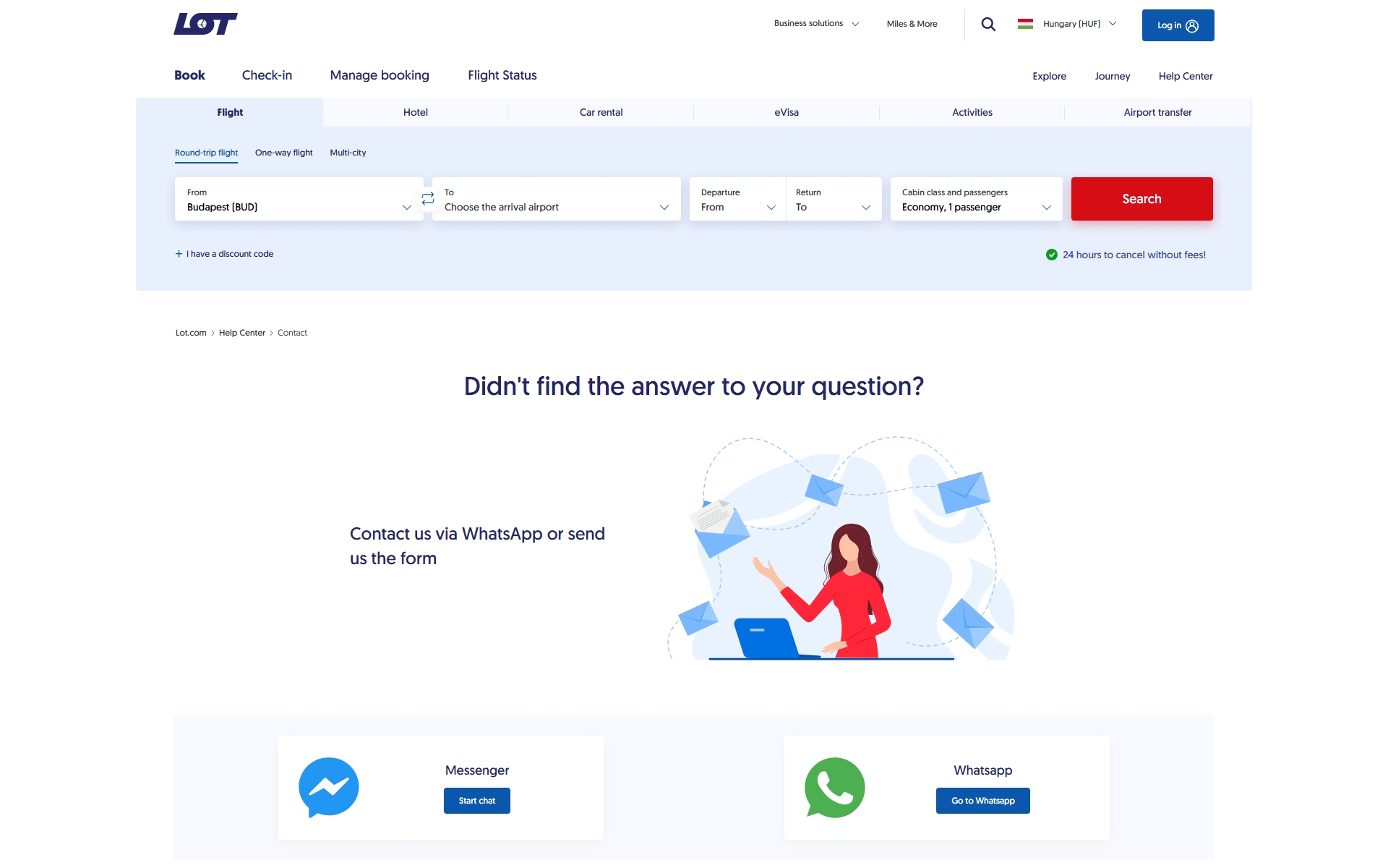 LOT Airlines Contact, Telefon, Servicii clienti